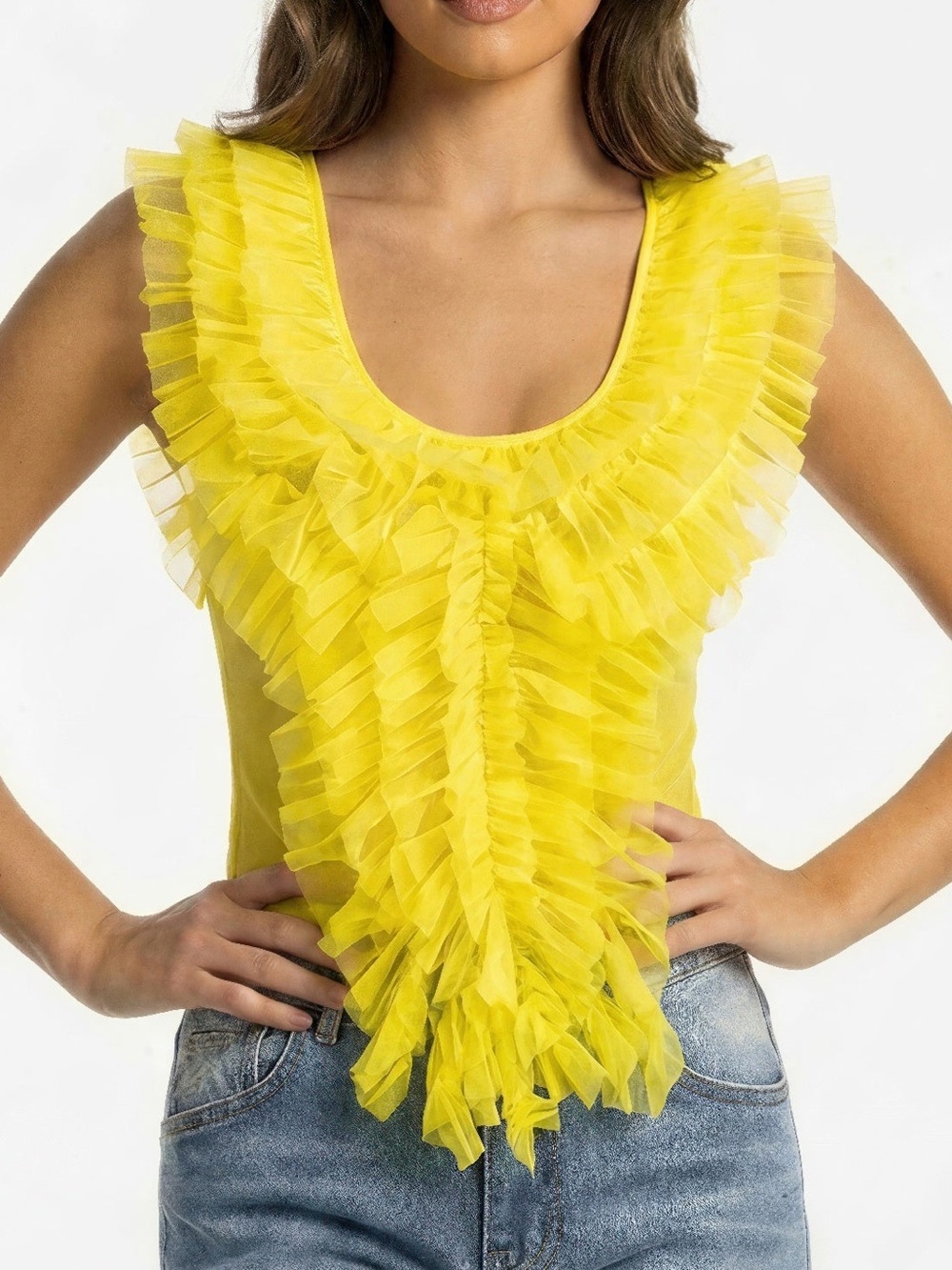 Fairytale Ruffle Cascade Tank